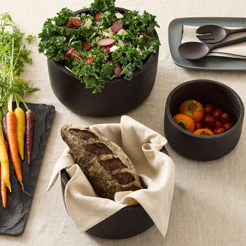 MODERN ACACIA WOOD SALAD BOWLS