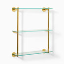 TRIPLE TIERED  GLASS BATHROOM SHELF