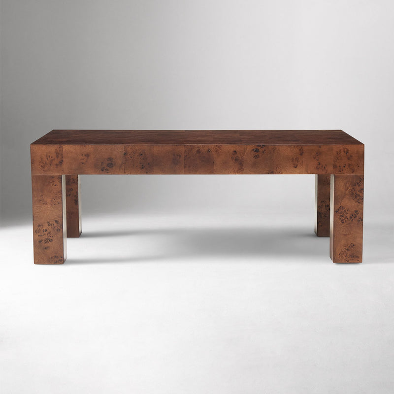 PERSONS BURL COFFEE TABLE