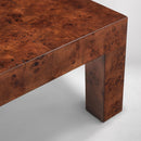 PERSONS BURL COFFEE TABLE