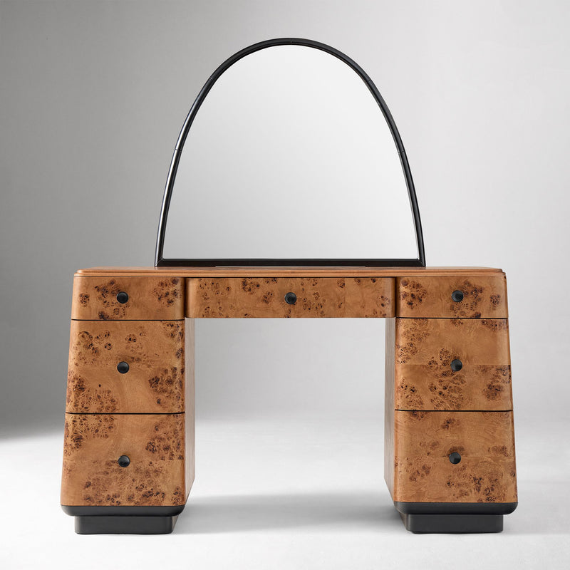 PIERCE & WARD BURL WOOD VANITY