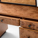 PIERCE & WARD BURL WOOD VANITY