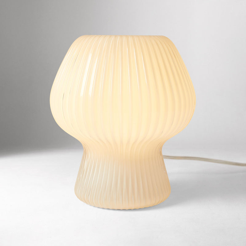 RIBBED GLASS TABLE LAMP