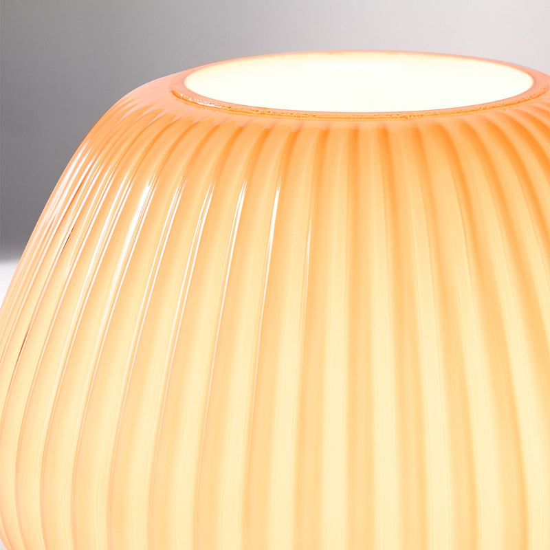 RIBBED GLASS TABLE LAMP