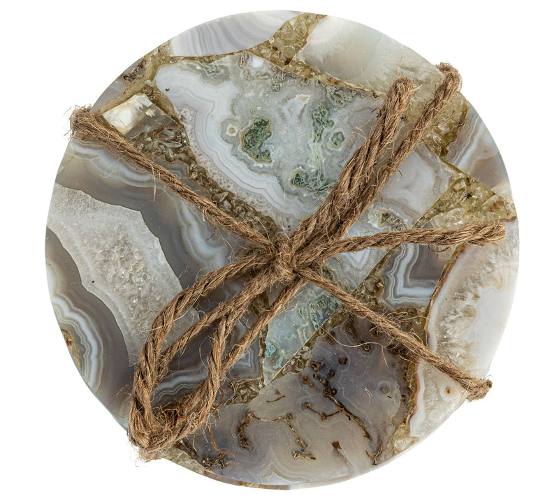 ROUND AGATE COASTERS