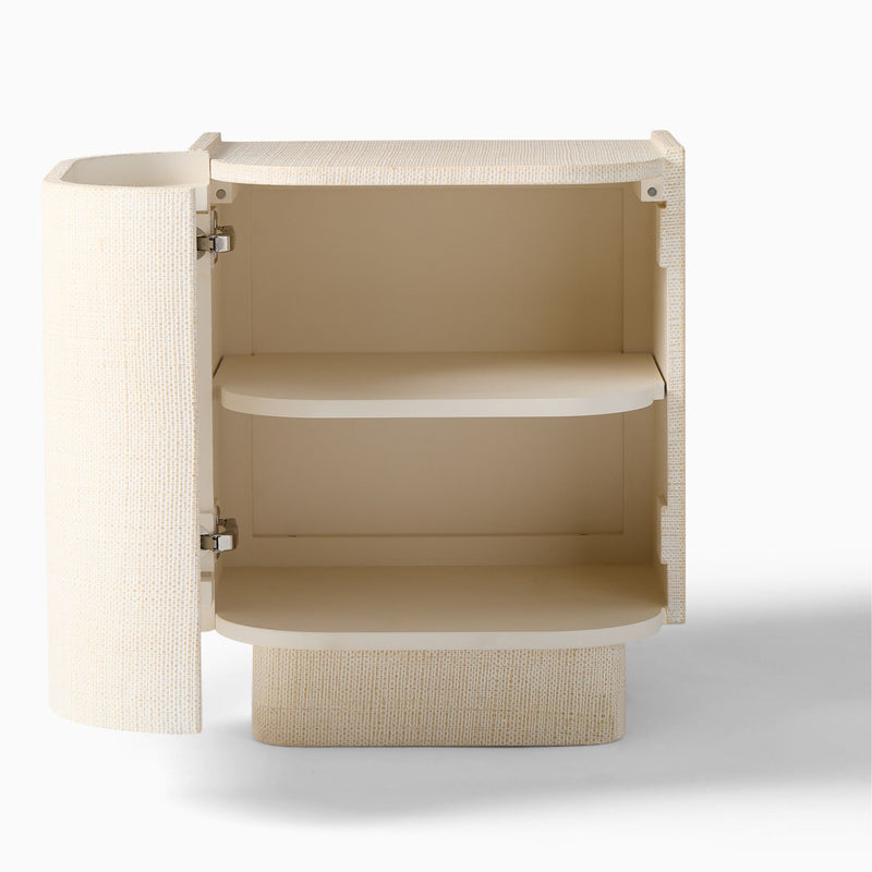 SOLSTICE PAINTED RAFFIA NIGHTSTAND