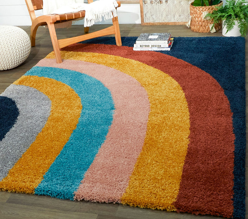 OVER THE RAINBOW ARCH SHAG RUG