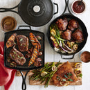 LODGE BLACKLOCK TRIPLED SEASONED CAST IRON SQUARE GRILL PAN