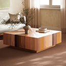 ZORA SOLID MAHOGANY SQUARE COFFEE TABLE