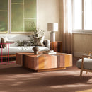 ZORA SOLID MAHOGANY SQUARE COFFEE TABLE