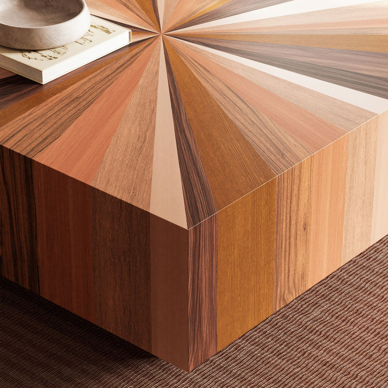 ZORA SOLID MAHOGANY SQUARE COFFEE TABLE