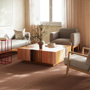 ZORA SOLID MAHOGANY SQUARE COFFEE TABLE