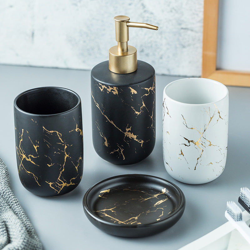 CERAMIC BATHROOM ACCESSORY SET