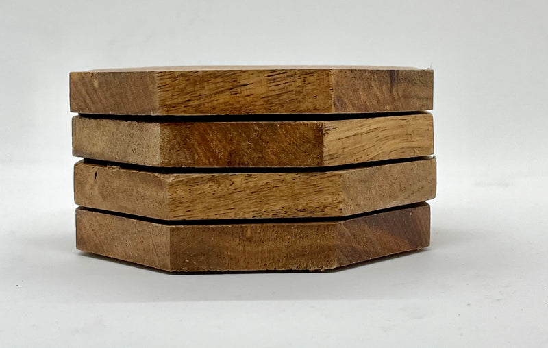 WOODEN OCTAGON COASTERS