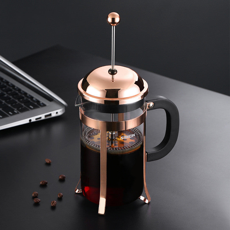 ROSE GOLD FRENCH PRESS W/ CUPS