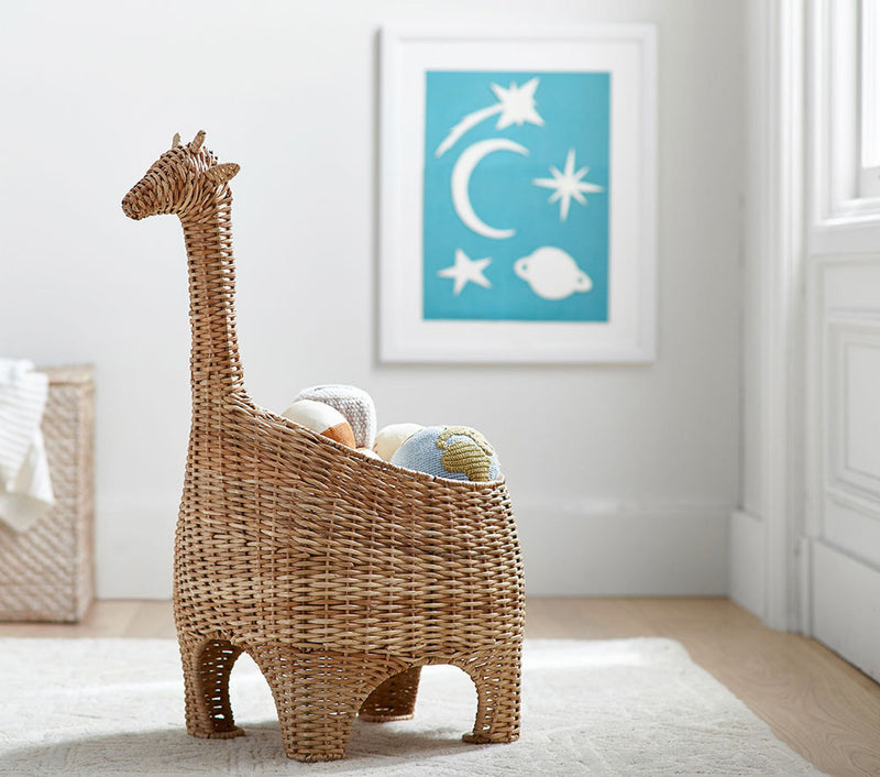 GIRAFFE WICKER BASKET