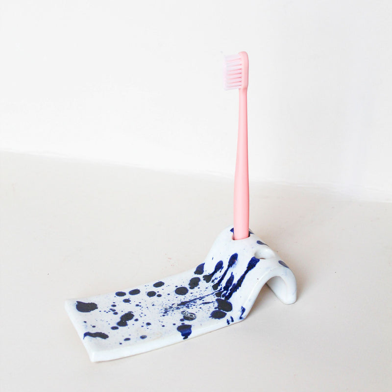 SPLATTERED TOOTHBRUSH & SOAP HOLDER